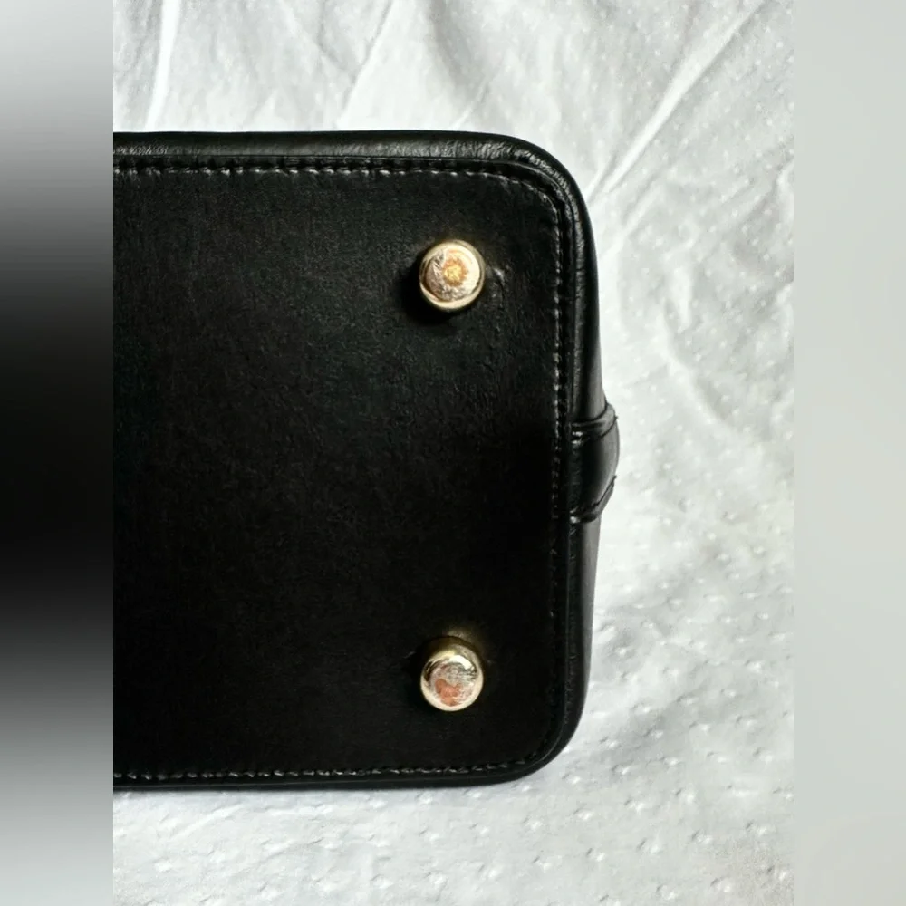 Coach F27584 Signature Dome Satchel Brown Black Gold Hardware - Picture 7 of 10